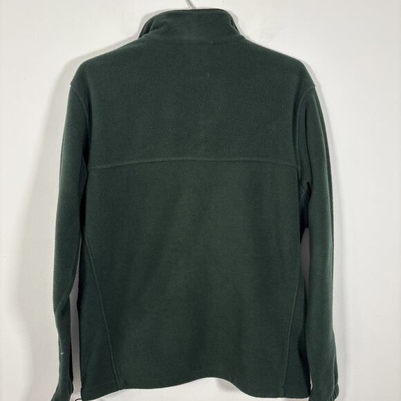 Columbia Fleece Jacket Mens Large Dark Green Full Zip Pockets Outdoor Hiking - Picture 5 of 6